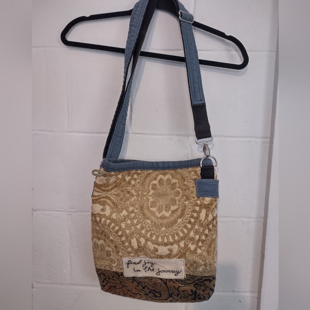 Denim Quilted Satchel Purse